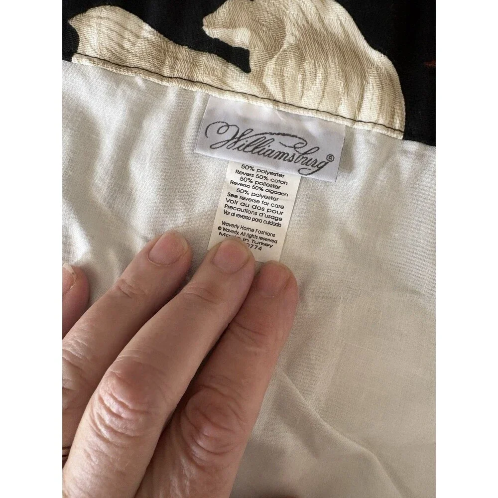 Waverly- 2 Valances, Williamsburg, Botanical Fabric, Lined, Each 51”x 23”